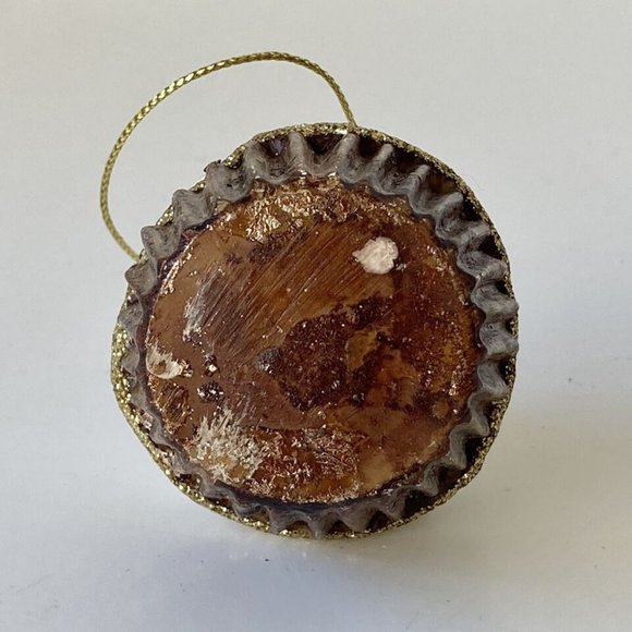 Chocolate Cupcake Christmas Tree Ornament Glitter Sparkling Vanilla Frosting - Picture 7 of 11